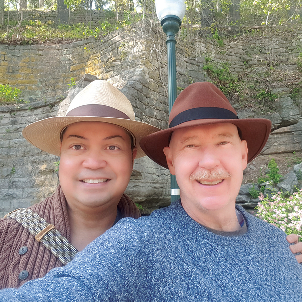 Photo of Dr. Hardy and his husband, Mark, in Eureka Springs, Ark.