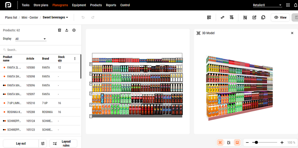 Planogram in PlanoHero software