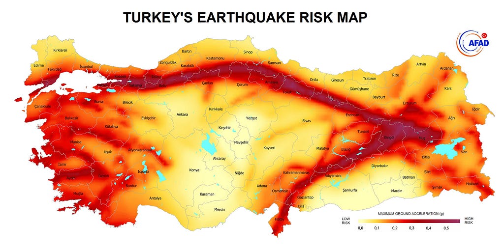 Turkey’s Earthquake Risk Map by DEMP