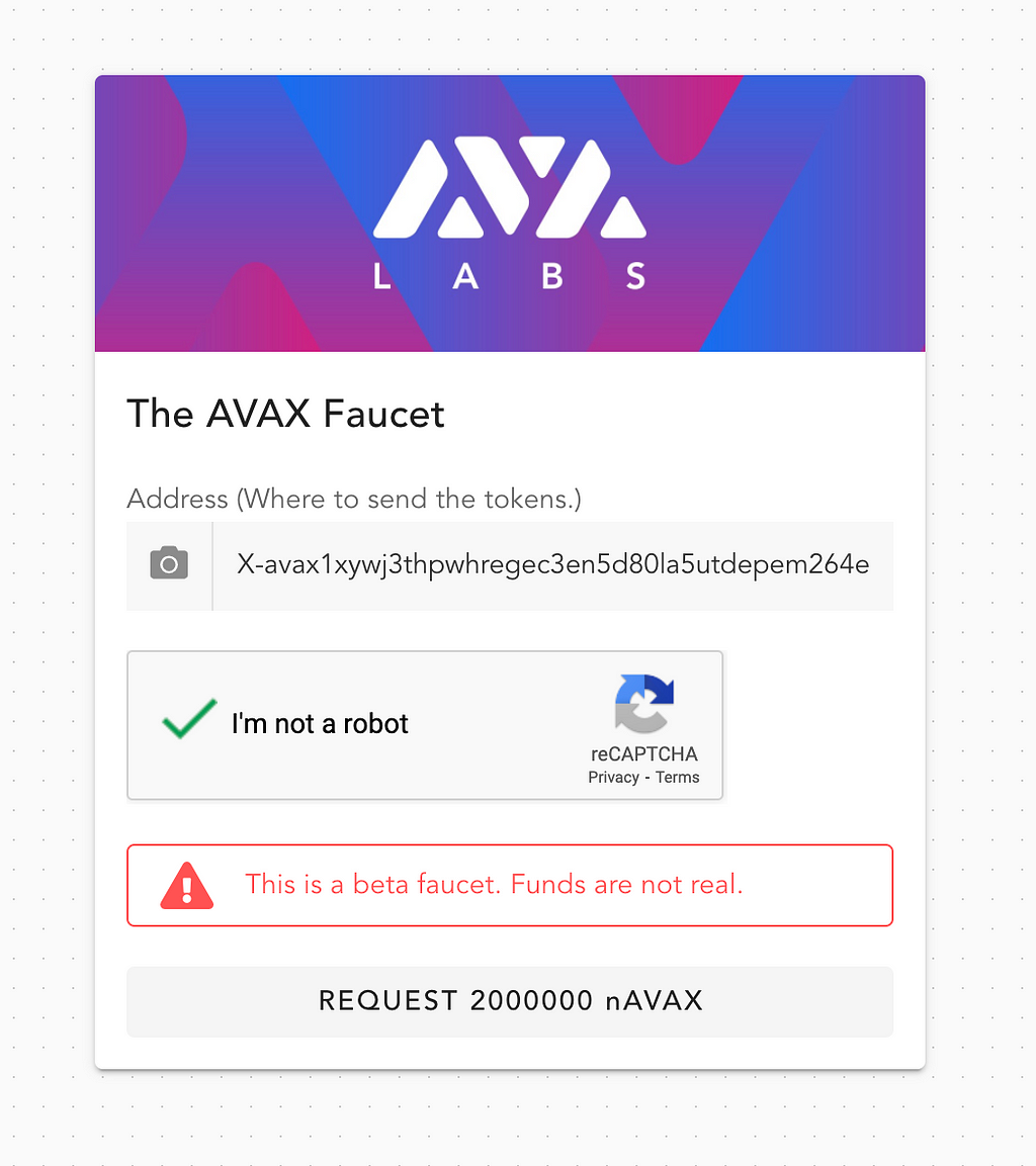 AVAX Faucet