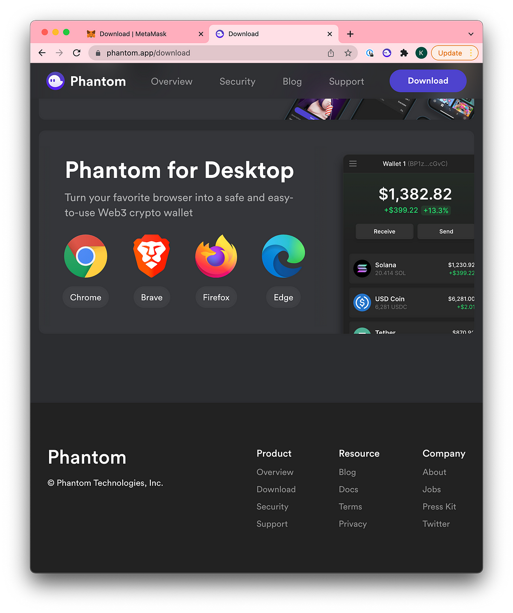 Phantom download page