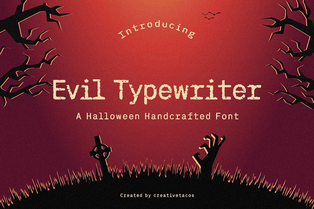 Evil Typewriter Handcrafted Font