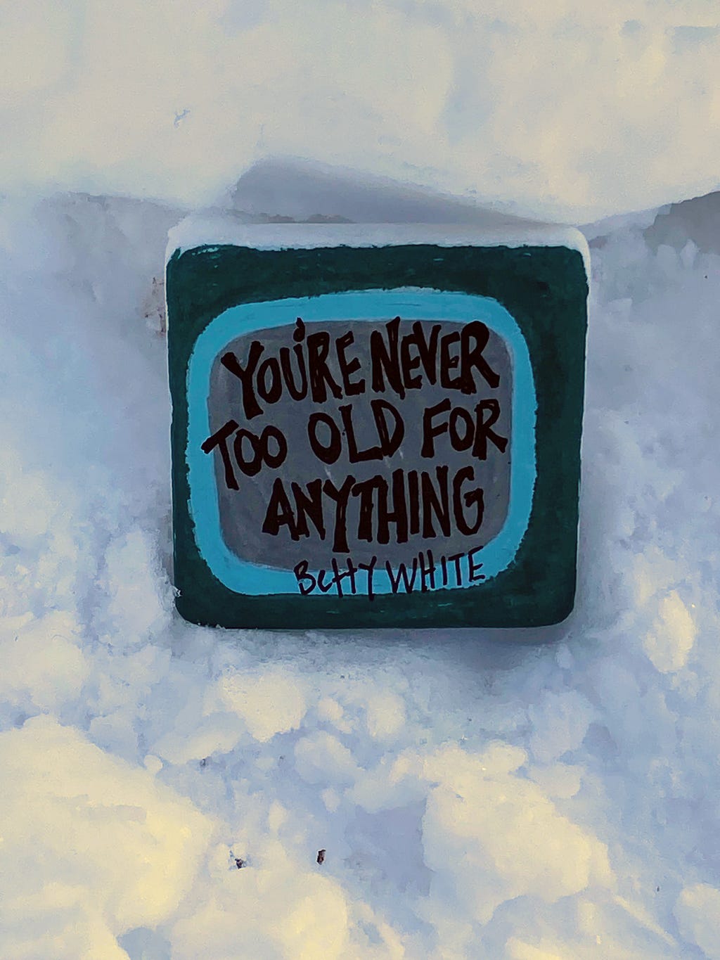 “You’re never too told for anything” by Betty White