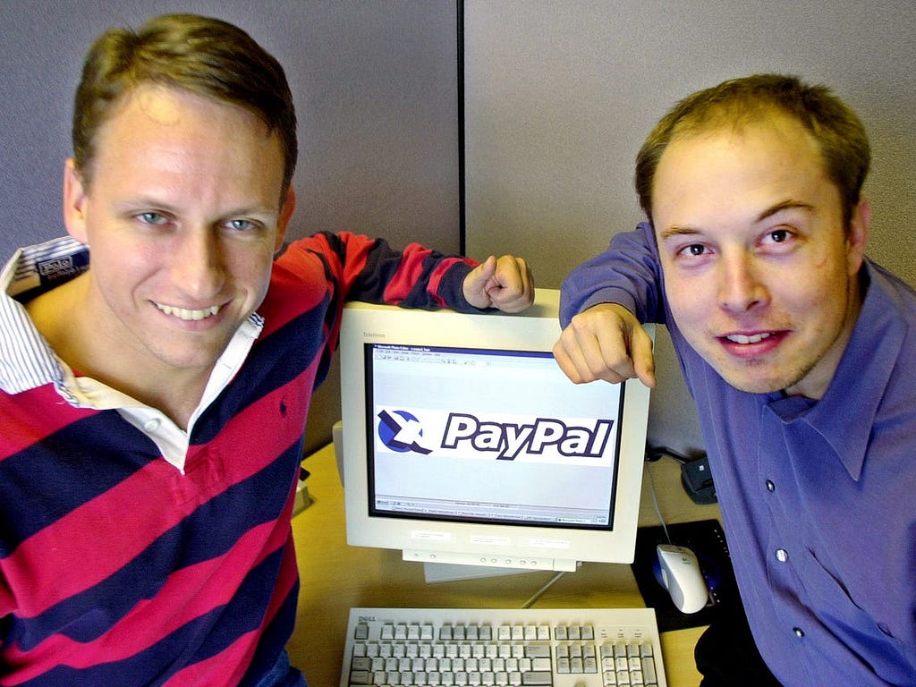 PayPal Co-founders Peter Thiel & Elon Musk