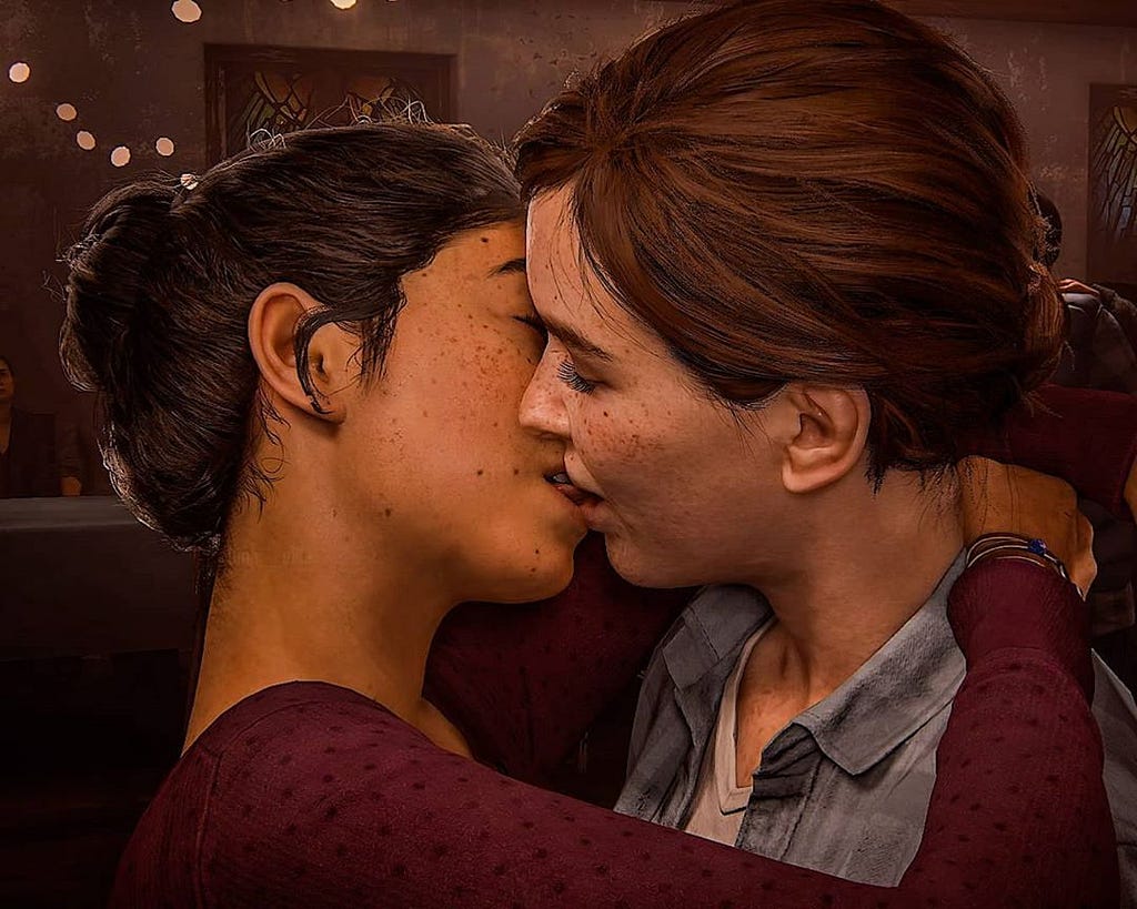 Ellie and Dina from the Last of Us Part 2