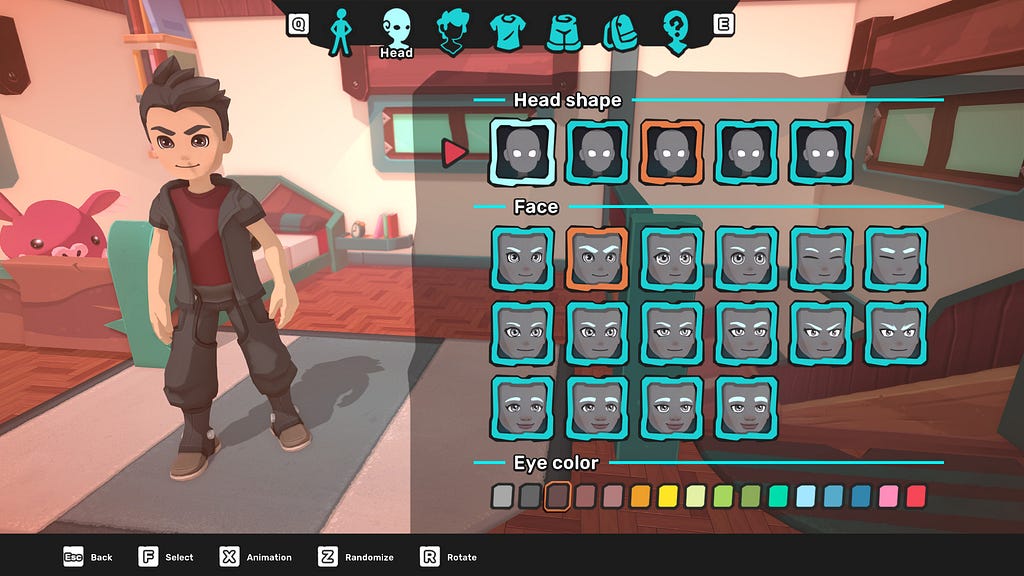 Character customization in Temtem