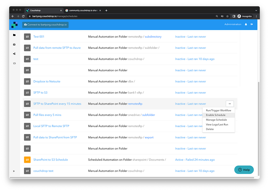 cloud managed file transfer (MFT)