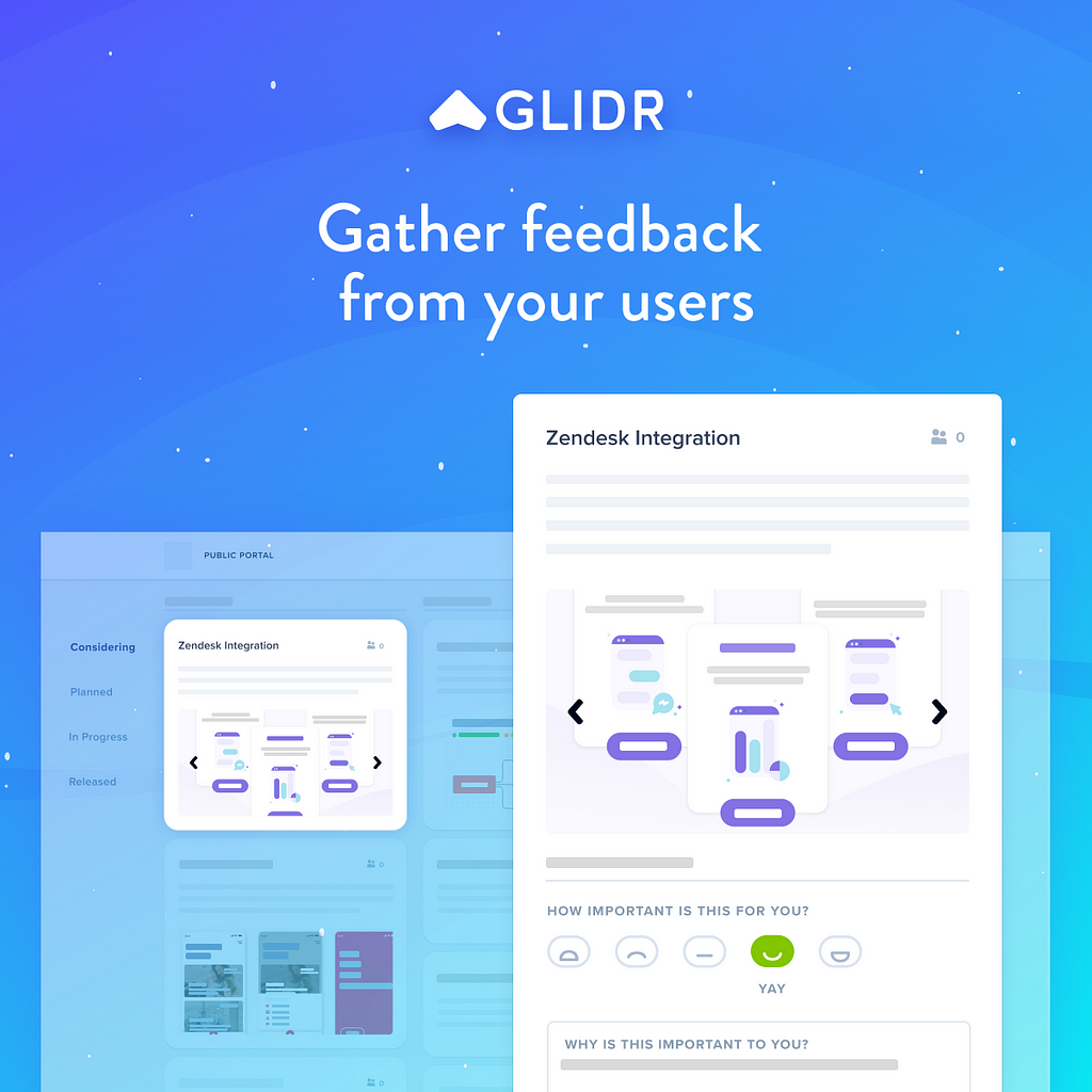 GLIDR’s Public Portal feature is now live, allowing you to gather feedback from your users