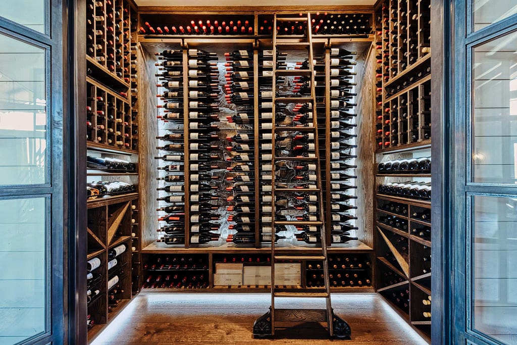 A modern take on the stone wine cellar.