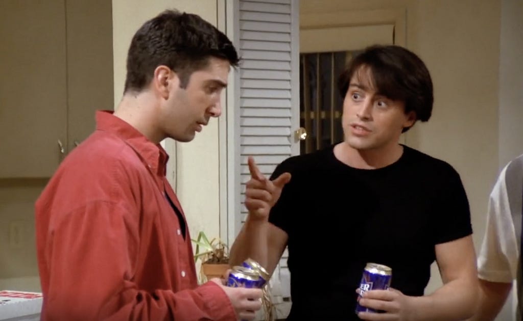 Joey consoles Ross — Friends TV Series
