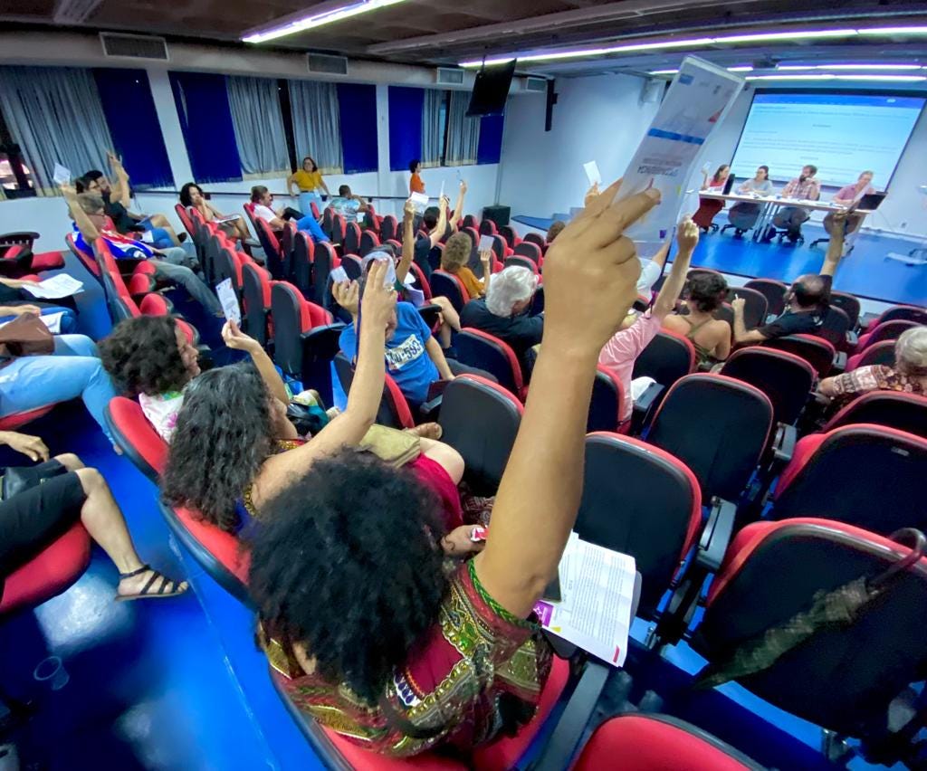 Votação na plenária final da 5ª Conferência Municipal de Cultura de Campinas 08/10/2023 Foto: F. Piton (Secult Campinas)