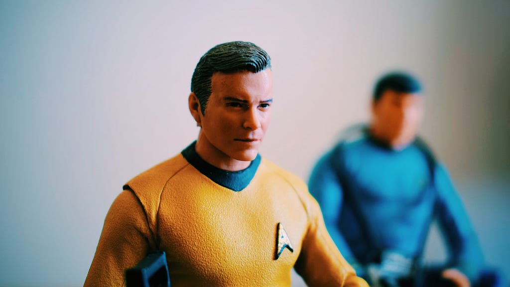 Captain Kirk and Spok action figures
