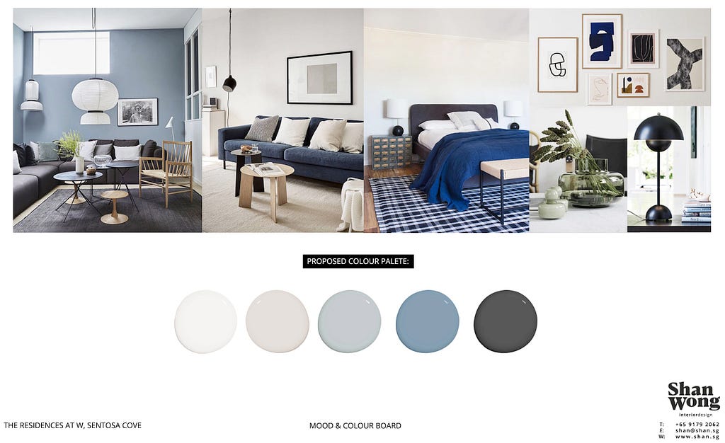 Shan Wong Interior Design — Colour Palette — Mood board