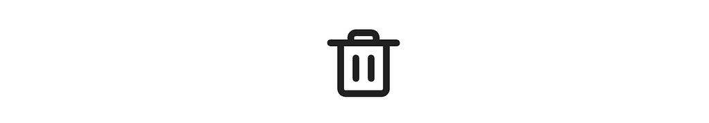 A trash can icon