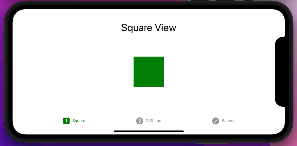 A print of an iPhone simulator showing the code running