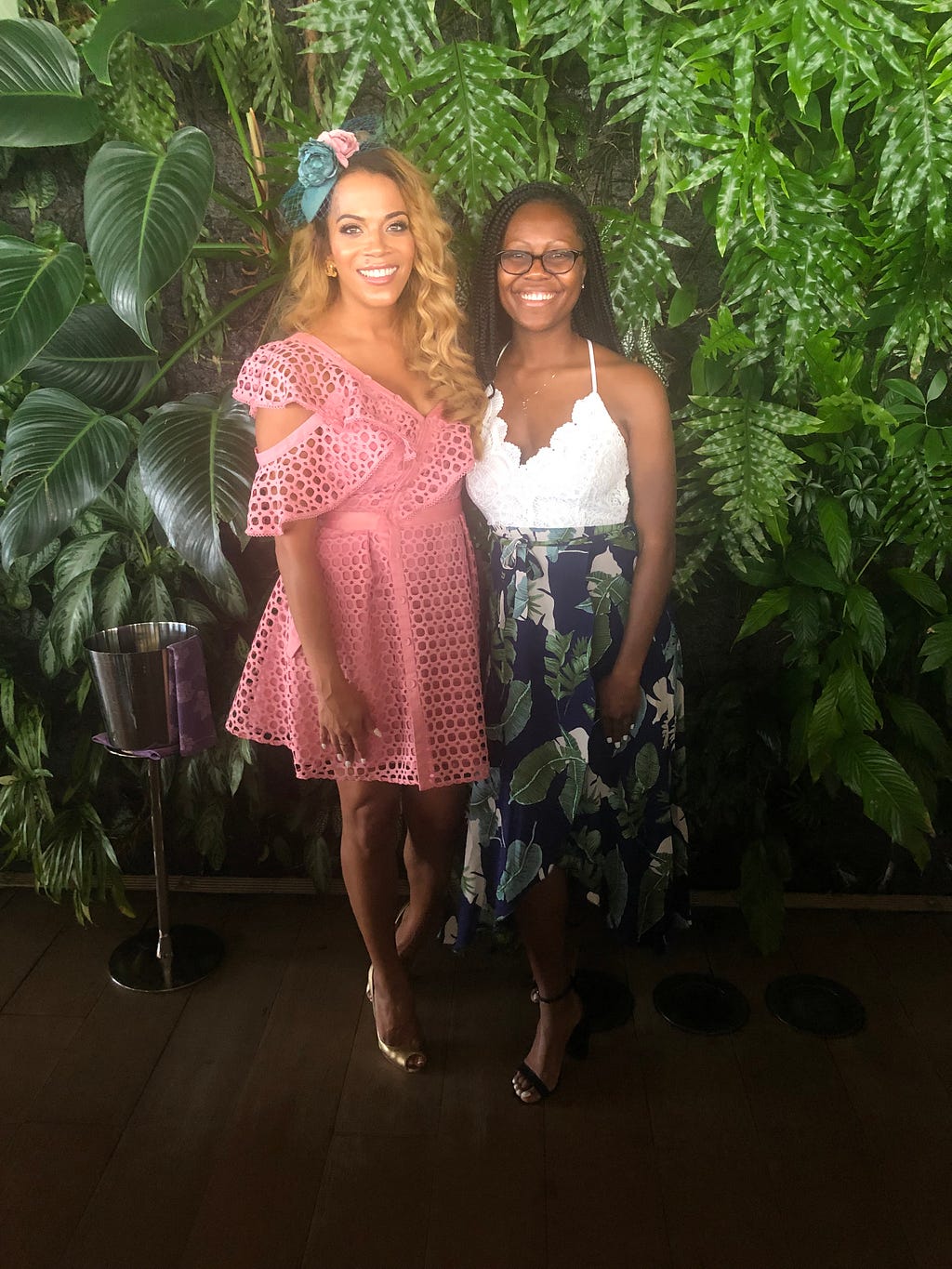 Jasmine with Heather Lindsey at the 2019 Pinky Promise Conference in Miami, Florida