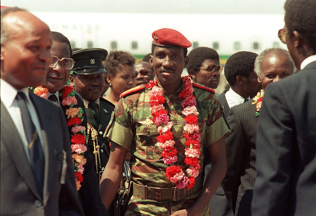 A picture of Thomas Sankara, a national hero