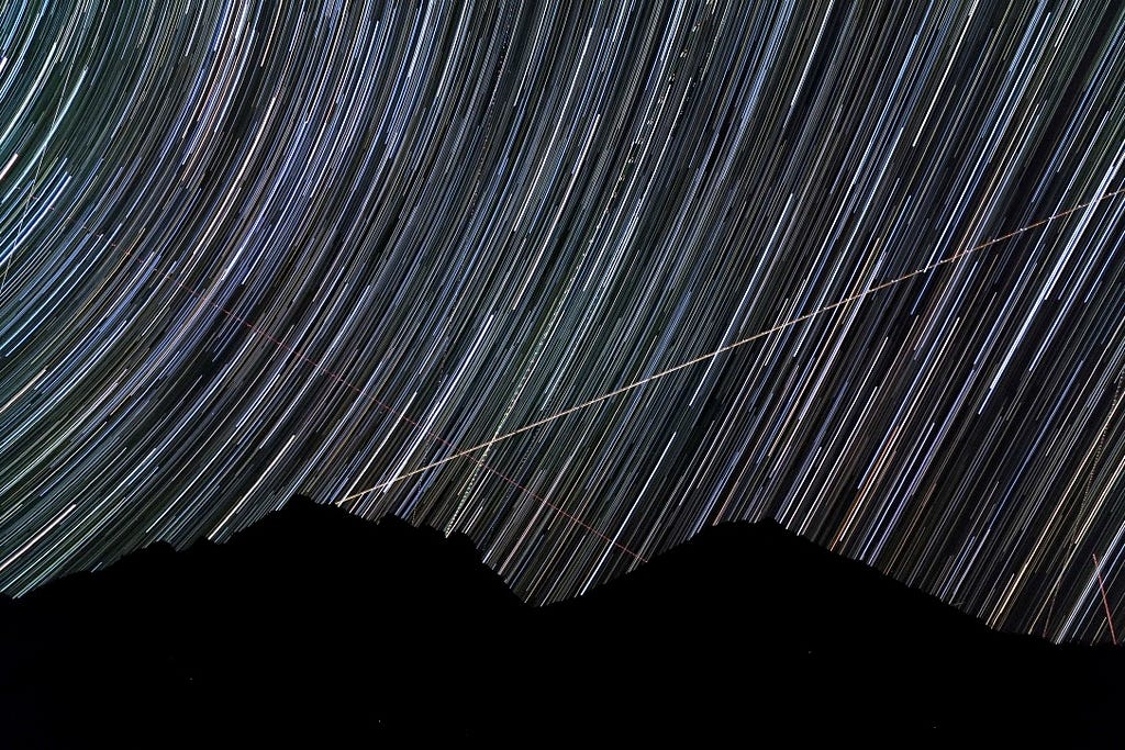John Muir Trail stargazing timelapse star trails