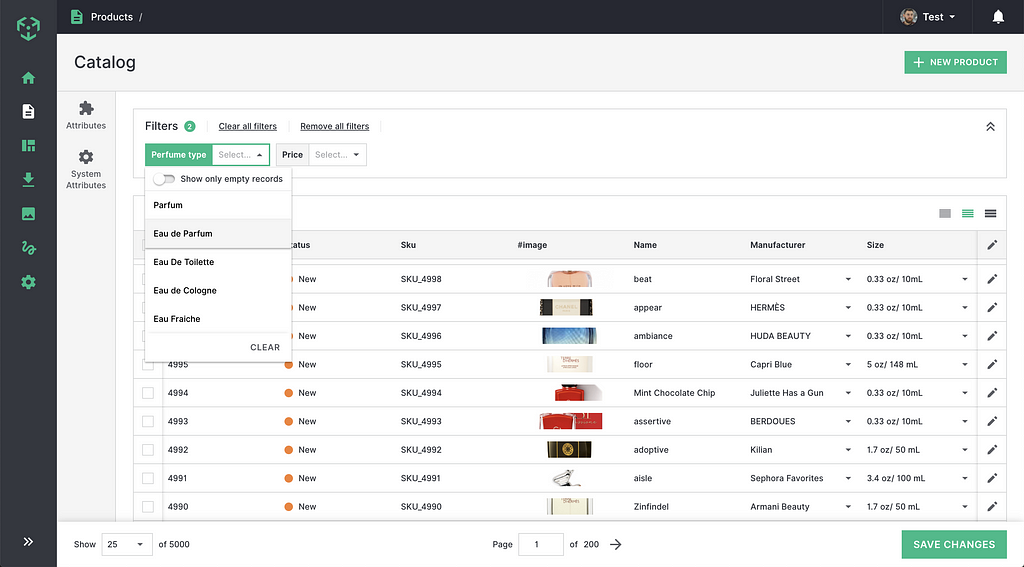 New User Interface of Ergonode PIM application