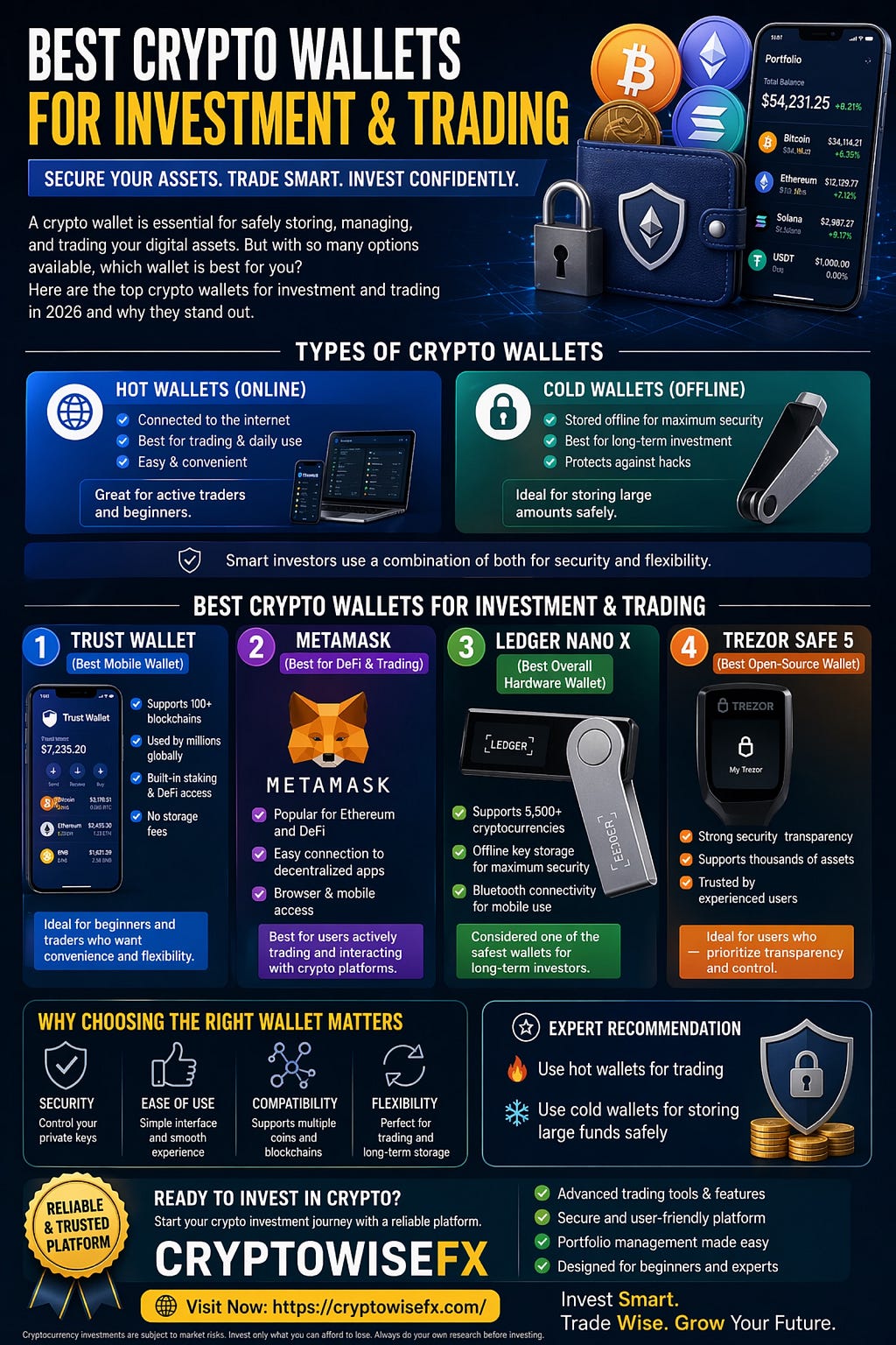  Best Crypto Wallets for Investment & Trading in 2026