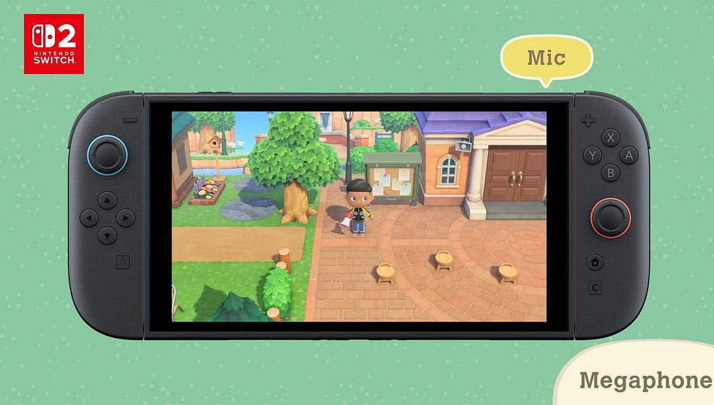 ACNH will introduce a megaphone option to find villagers for Switch 2 players in the January 2026 update!