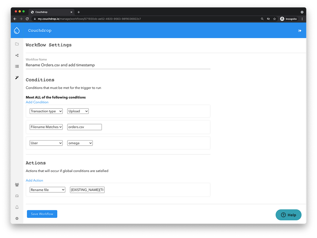 couchdrop managed file transfer (MFT)