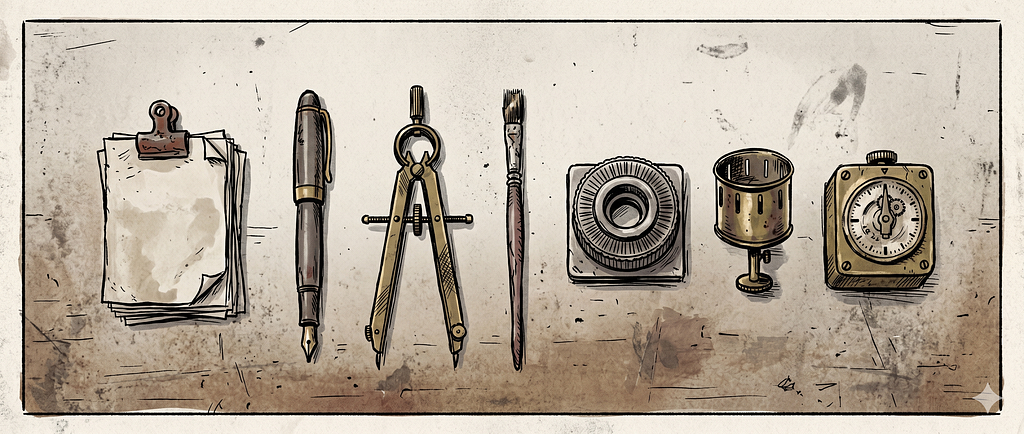 Seven tools, one bench. The skill was always knowing which to pick up.