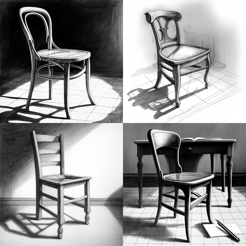 chairs, drawing
