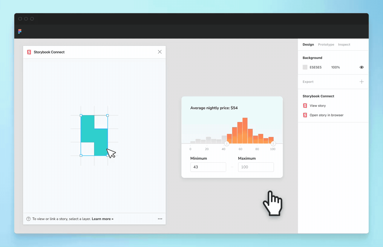 Click a component in Figma, view that component in Storybook
