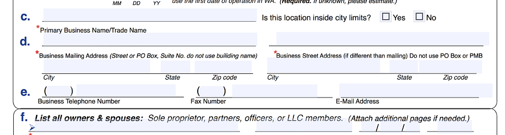 A US postal service form where the proximity principle is impairing the UX.