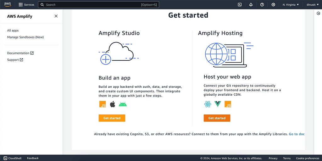 amplify homepage