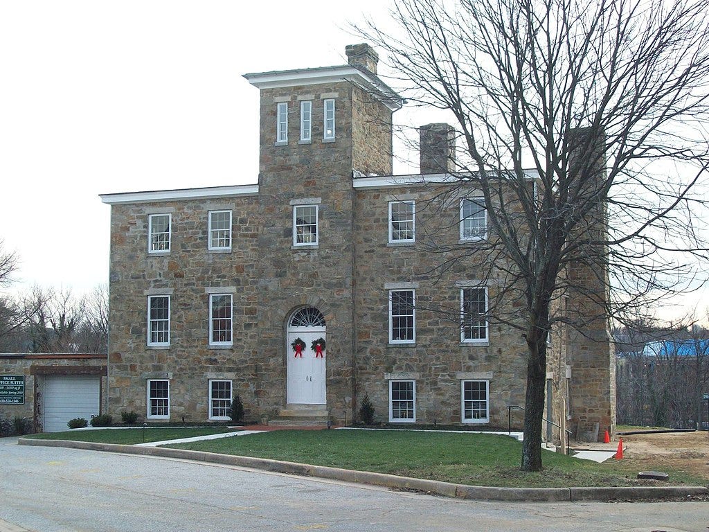 (photo by Pubdog, public domain) The Old County Jail was built in 1855, is listed on the National Register of Historic Places, and was the site of the racial terror lynching of 15 yr. old Howard Cooper in 1885.