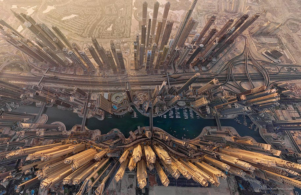 Given that this is a bird’s eye view of a city, I have to wonder if a species capable of mathematics were avian if projective geometry would be more intuitive than plane geometry.