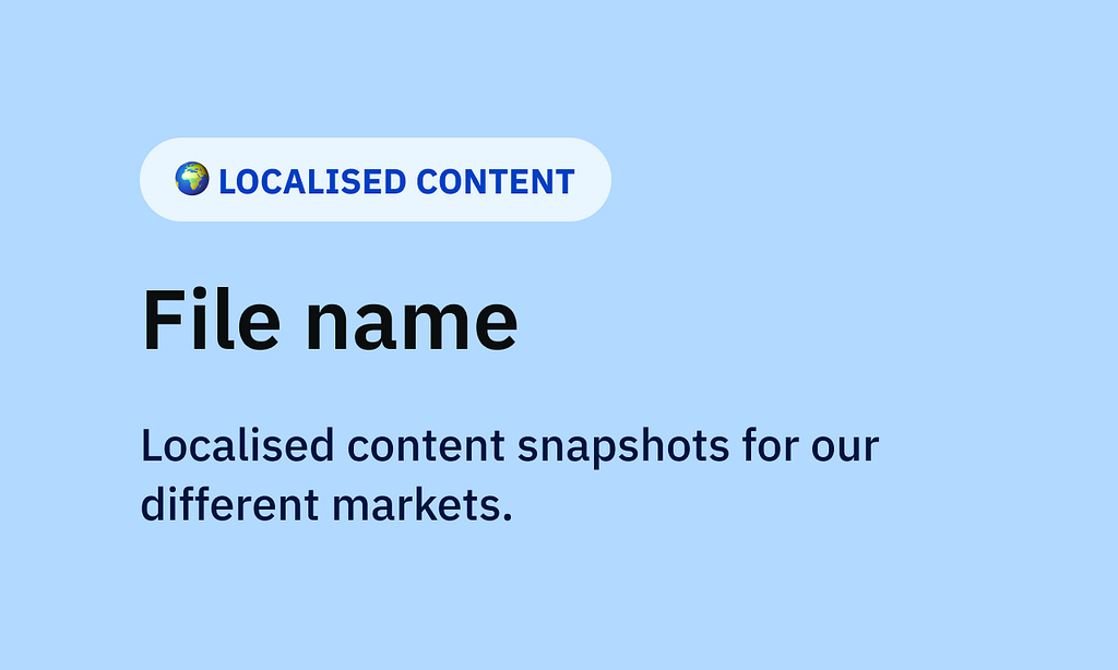Localised content cover template