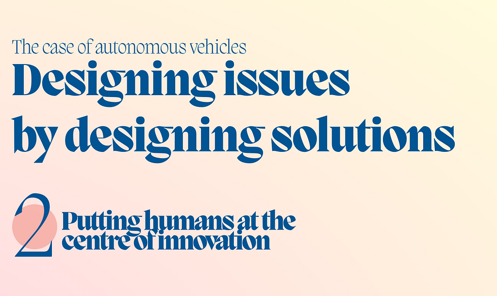 Header of article — Putting humans at the centre of innovation