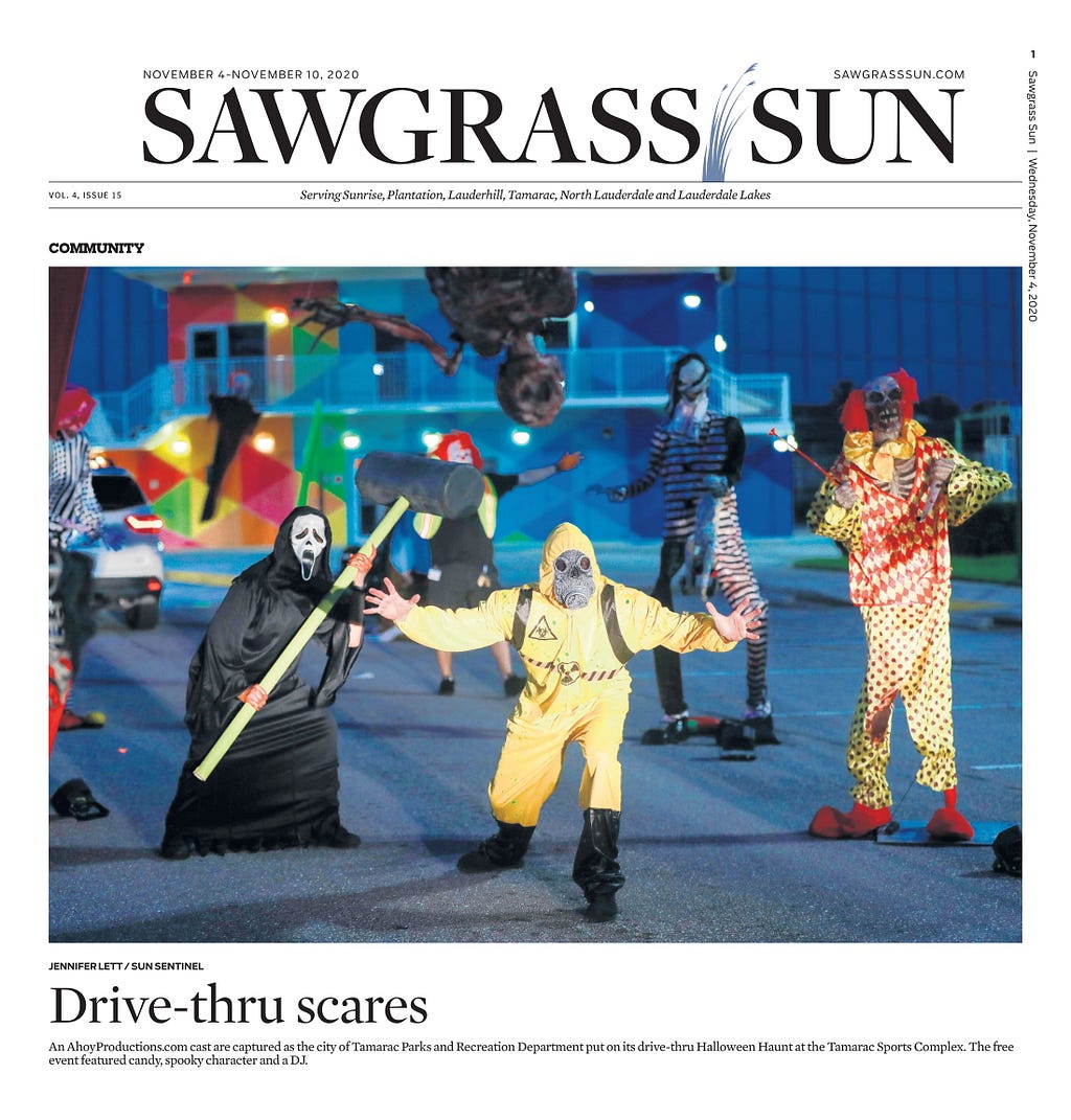 The Tamarac drive-thru Halloween Haunt (Photo by the Sawgrass Sun)