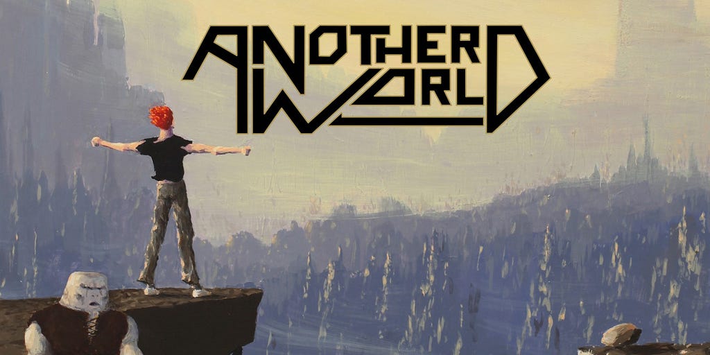 Il protagonista di Another World, assieme al suo compagno alieno, ritratti nella copertina del videogioco.