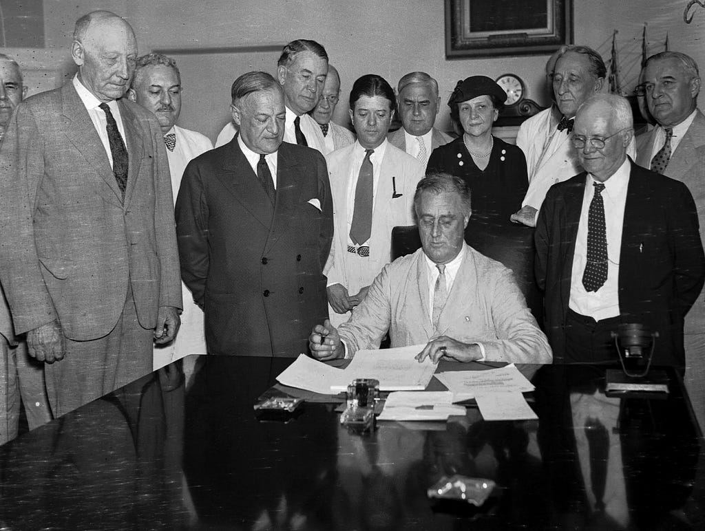 Universal health care was almost part of the Social Security Act of 1935