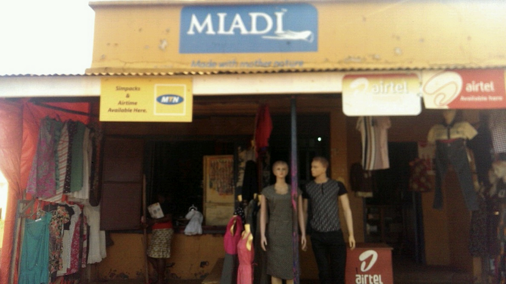 Miadi Clothing shop, Masindi (SME owned by Madam Init). Photo by the author