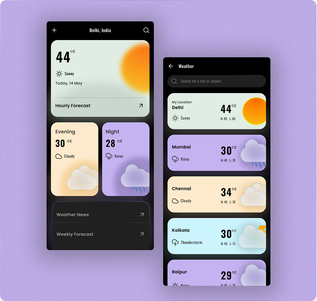 Daily UI Day 37 — Weather ☀️☁️
