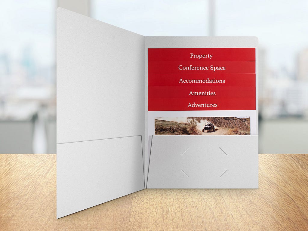 Presentation Folder with Stepped Inserts