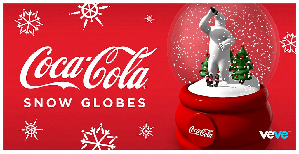 VeVe / Coca-Cola Animated Reality “Polar Bear” Snow Globe Collectible: https://medium.com/veve-collectibles/coca-cola-snow-globes-ddc7444b6789