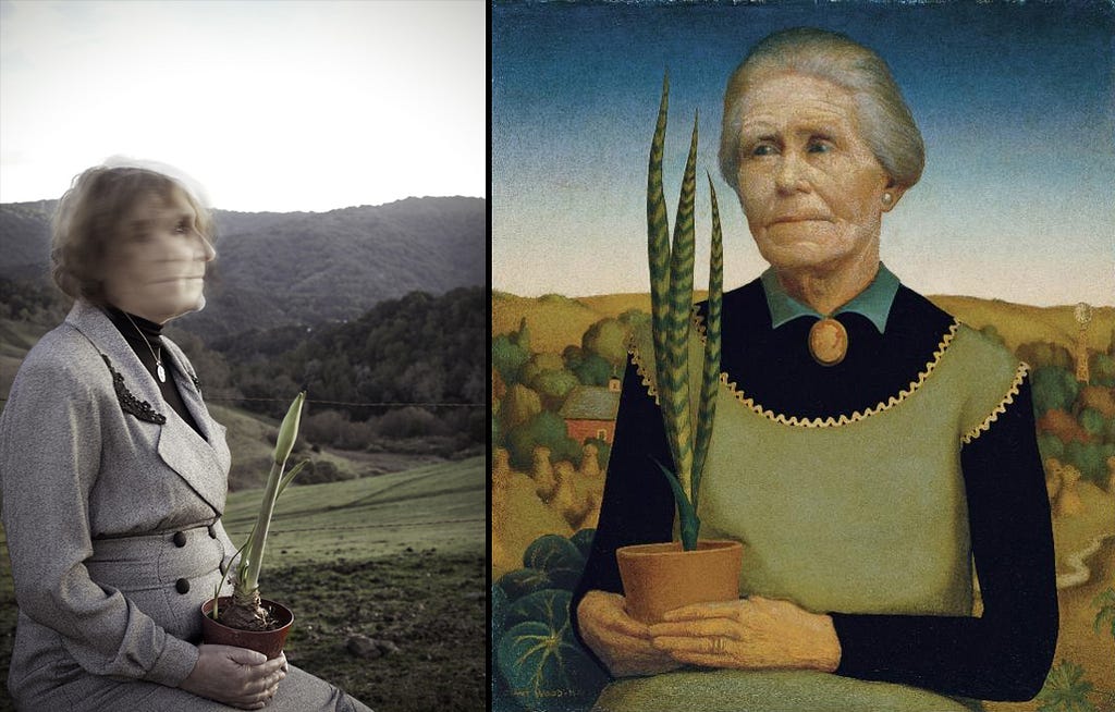 With Grant Wood’s ‘Woman With Plants’