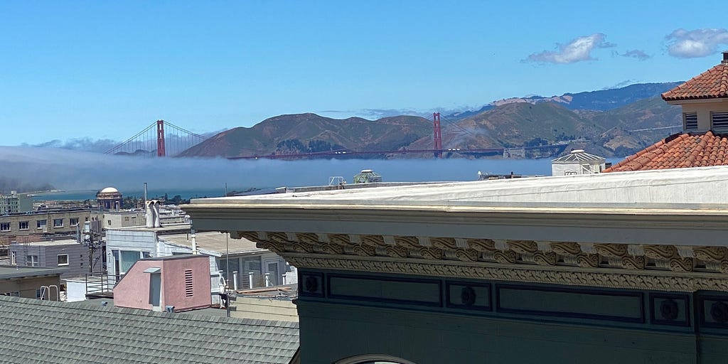 the view from the hallway of my first apartment in san francisco!