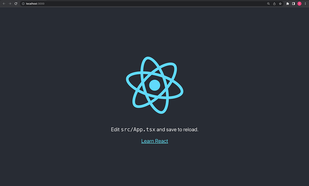 View the React app.