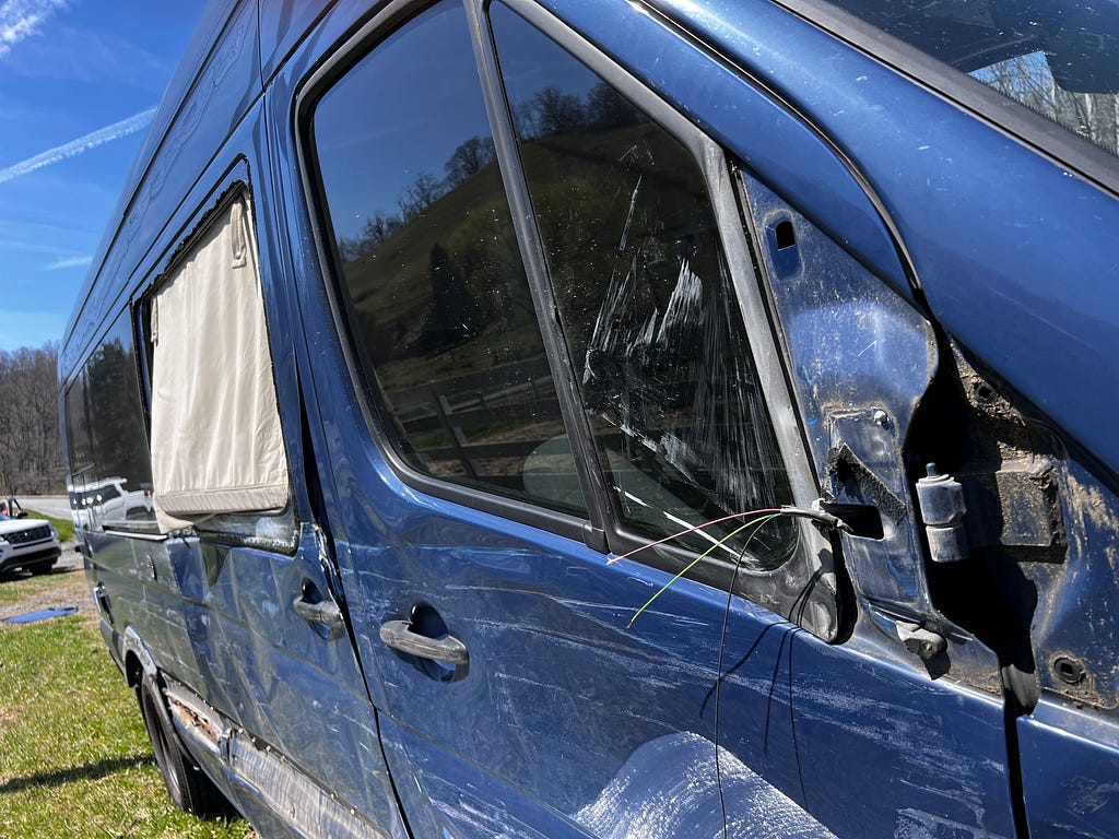 My camper-van after a crash.