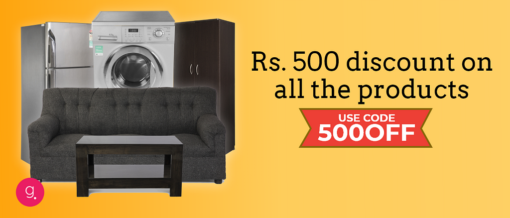 Rs. 500 discount on all the products