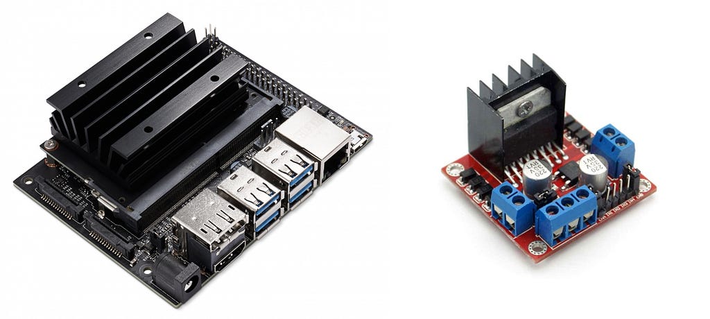 https://developer.nvidia.com/embedded/jetson-nano-developer-kit https://robu.in/product/l298-based-motor-driver-module-2a/