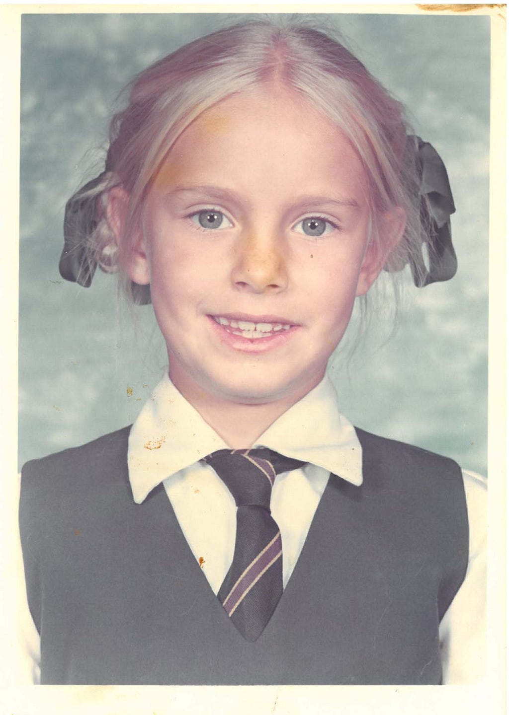 A school picture of the author’s mother as a young girl