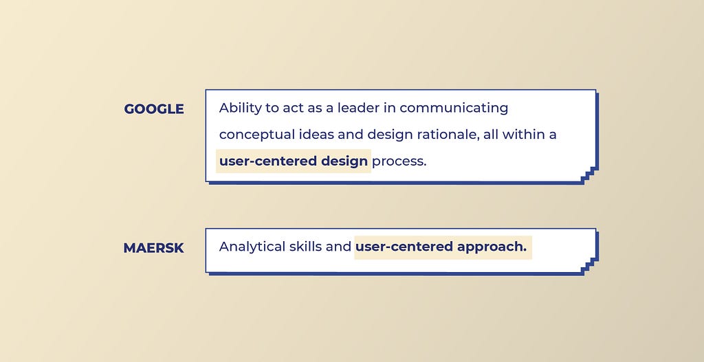 Google and Maers look for User-centered design skills from Visual designers